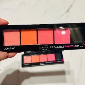 L'Oreal Infallible Paints Blush Palette - Vibrant Coral and Fuchsia